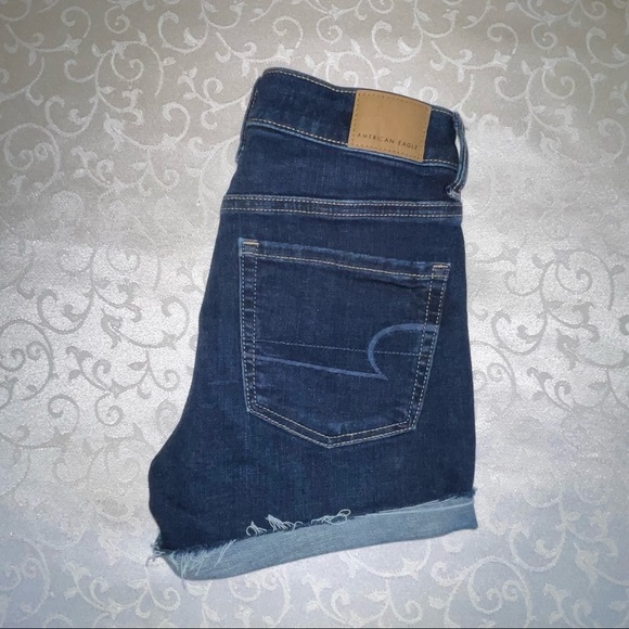 American Eagle Next Level Stretch Hi Rise Shortie Raw Hem Shorts - Picture 6 of 16